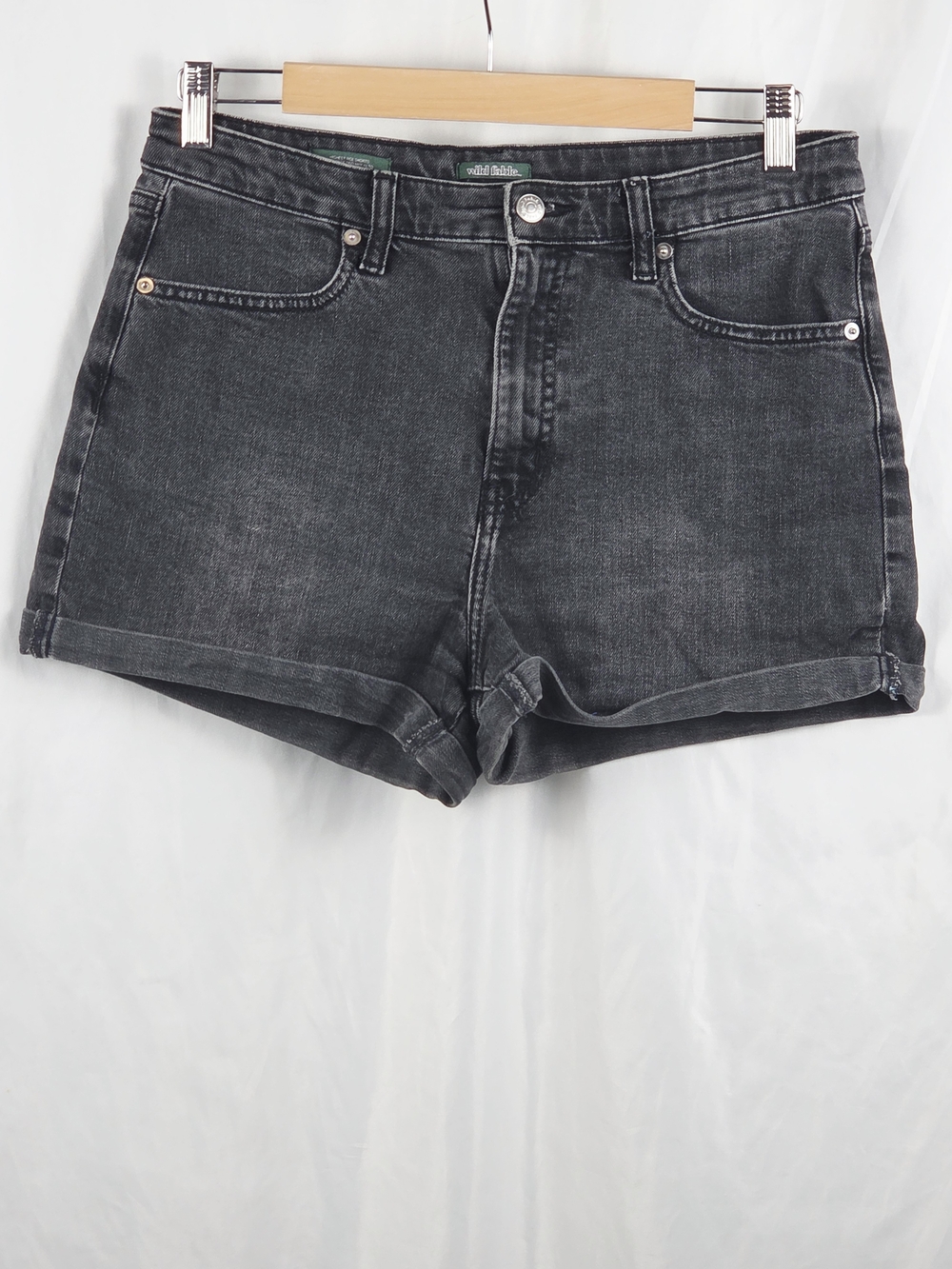 Wild Fable Classic Black Denim Highest Rise Shorts Size 10/30R